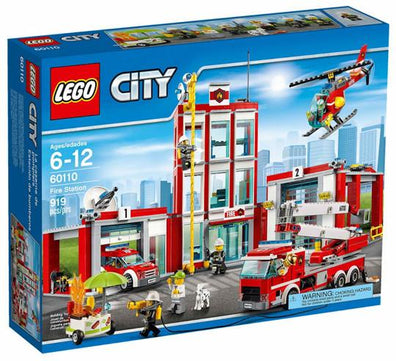 LEGO Set-Fire Station (2016)-Town / City / Fire-60110-1-Creative Brick Builders